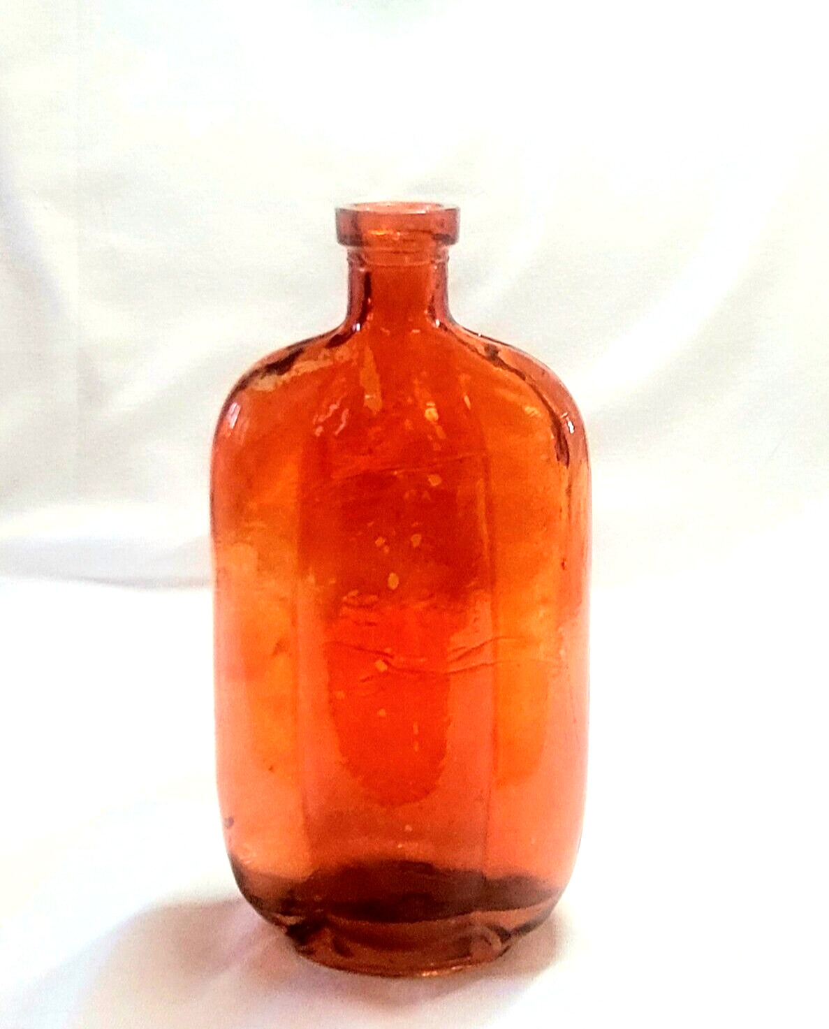 Vintage Medicine Bottle or Flask 6” Red Handblown Collector or Doctor Piece NICE