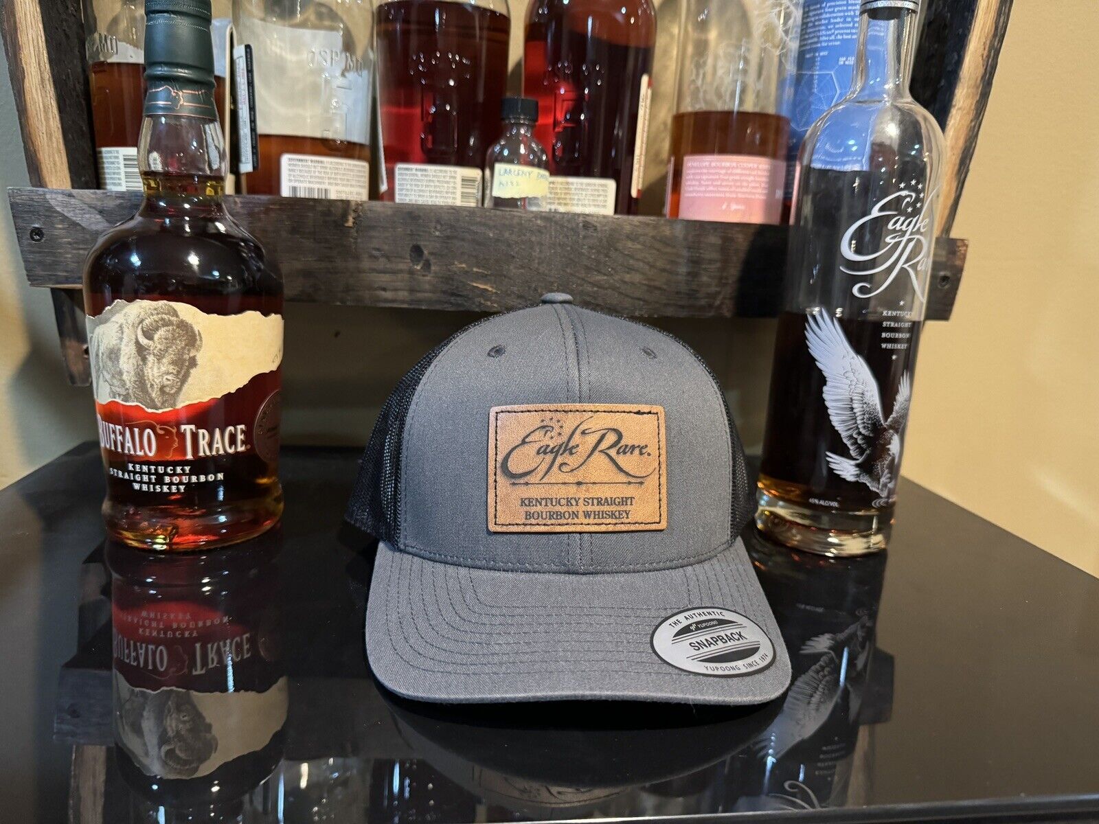 Eagle Rare Bourbon Whiskey Snapback Hat - Trucker Hat - Buffalo Trace