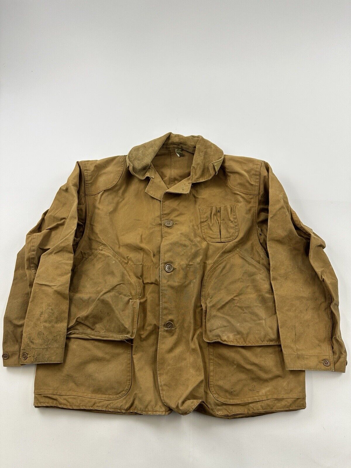 Vintage Wards Western Field Jacket Mens Medium Brown Canvas Hunting Montgomery