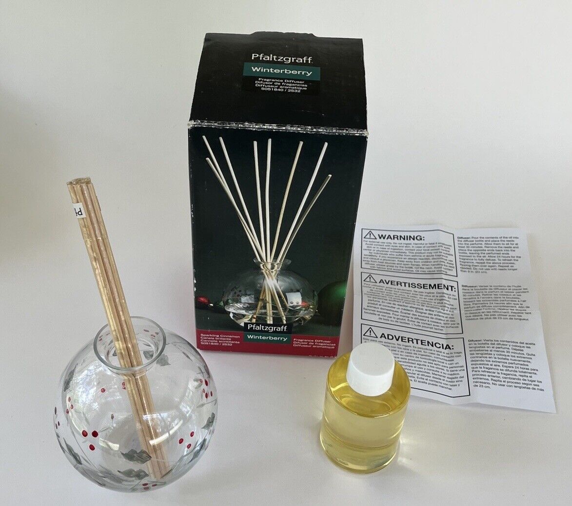 Winterberry Fragrance Diffuser With Reeds Pfaltzgraff New In Box