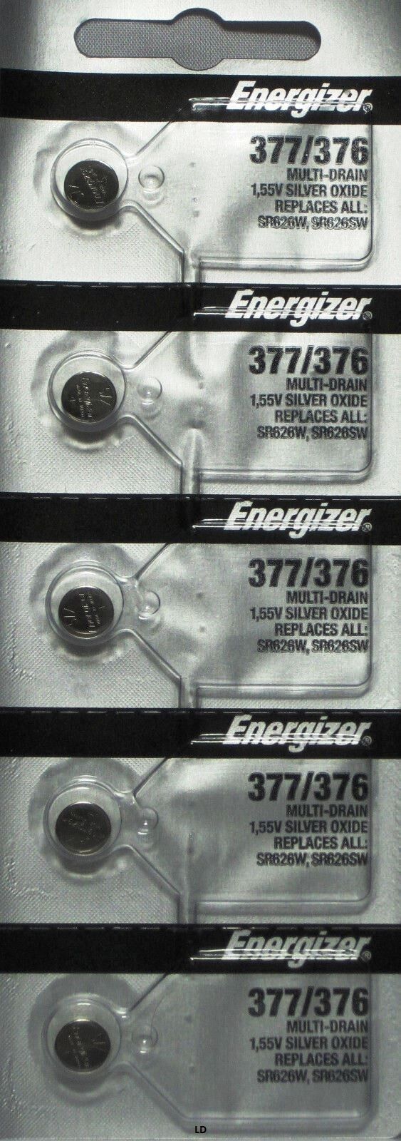 ENERGIZER 377/376 SR626SW SR626W (5 Piece) BATTERIES NEW SEALED Authorize Seller