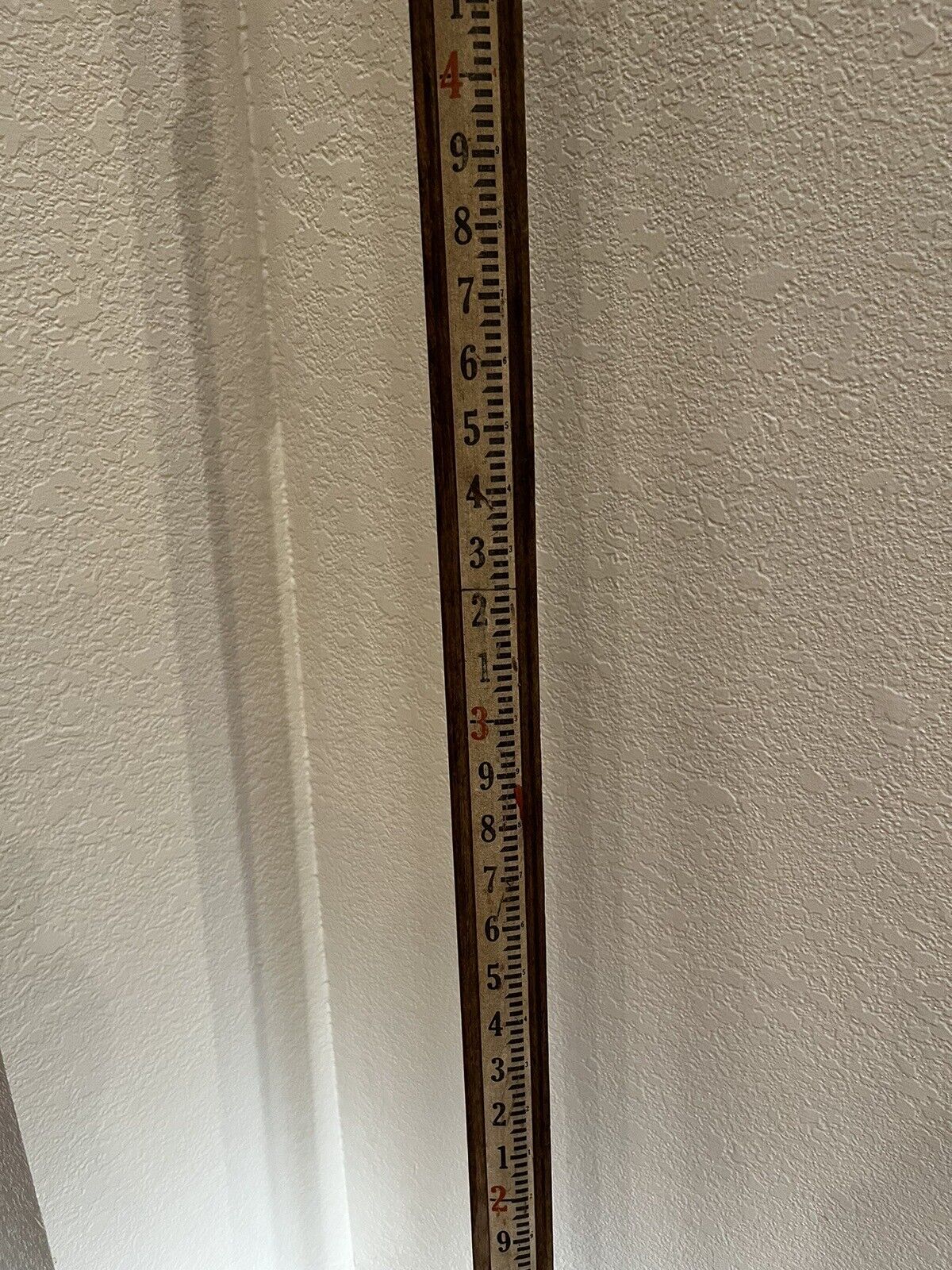 Vintage Survey Measuring Stick 14' Wood Telescopic Grade Leveling Rod 3 Piece