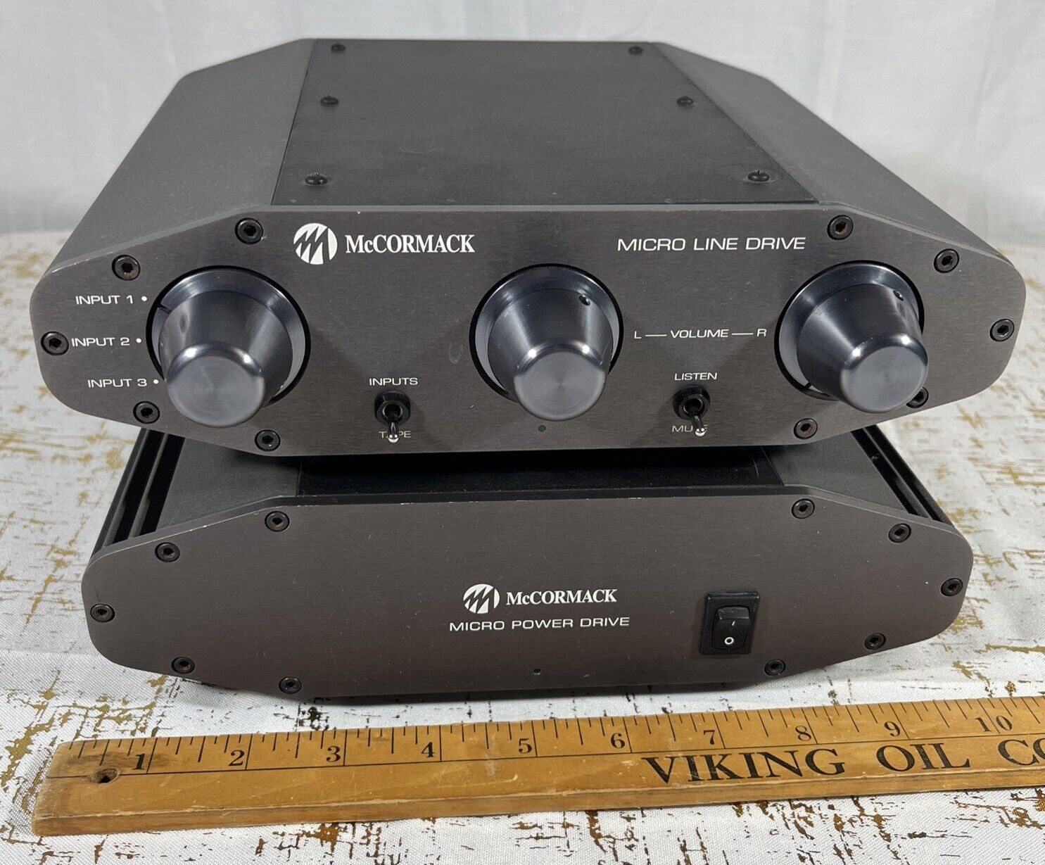 2 Pc Set McCormick Micro Line Drive Power Drive Amp Preamp Rare Audiophile VTG