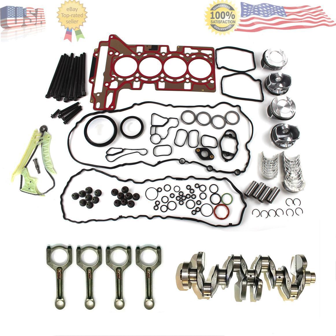 N20 2.0 Engine Overhaul Rebuild Kit Crankshaft/Conrods/Piston Kit/Gasket For BMW