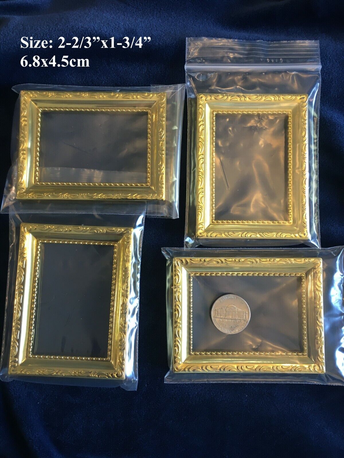 AirAds Dollhouse Miniature Pictures Frame Photo Frames; Lot 4 empty frames