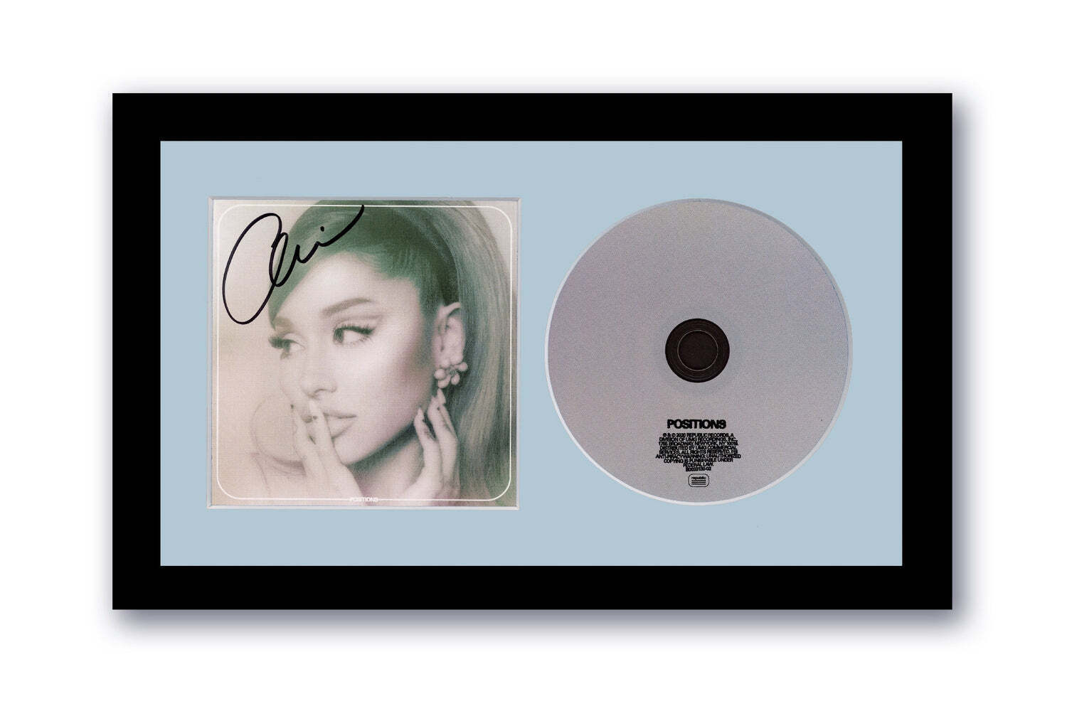 Ariana Grande Autographed Signed 7x12 Framed CD Positions ACOA
