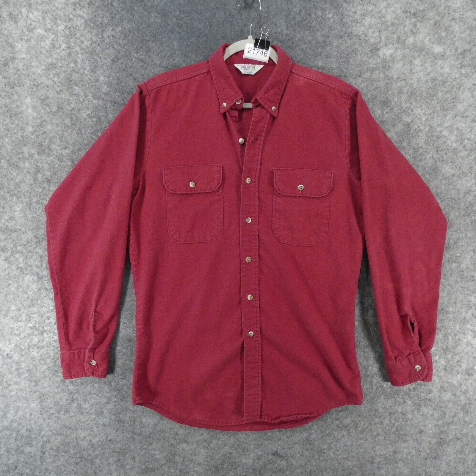 Vintage Five Brother Shirt Mens Medium Tallman Red Flannel Chore USA