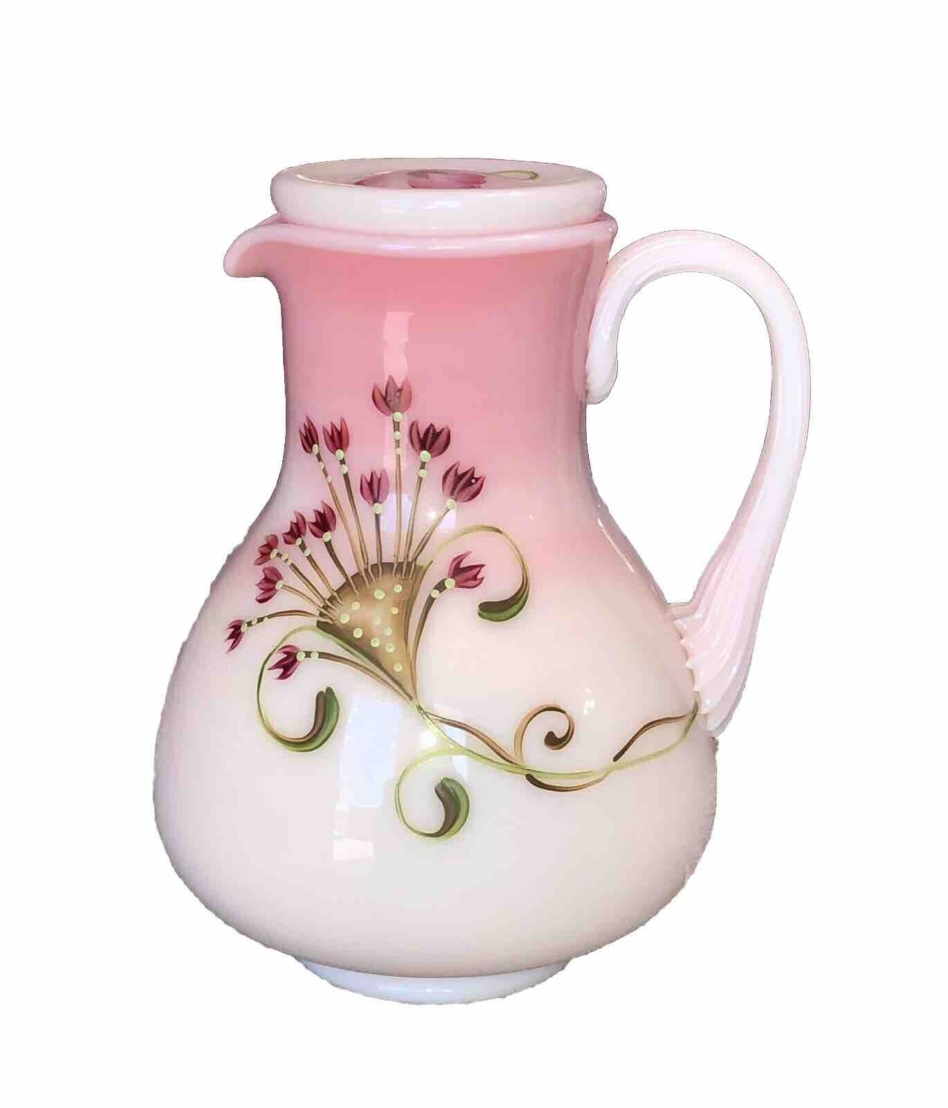 Fenton Glass - Rosalene Serenity Tumble Up Guest Set - Hand Painted