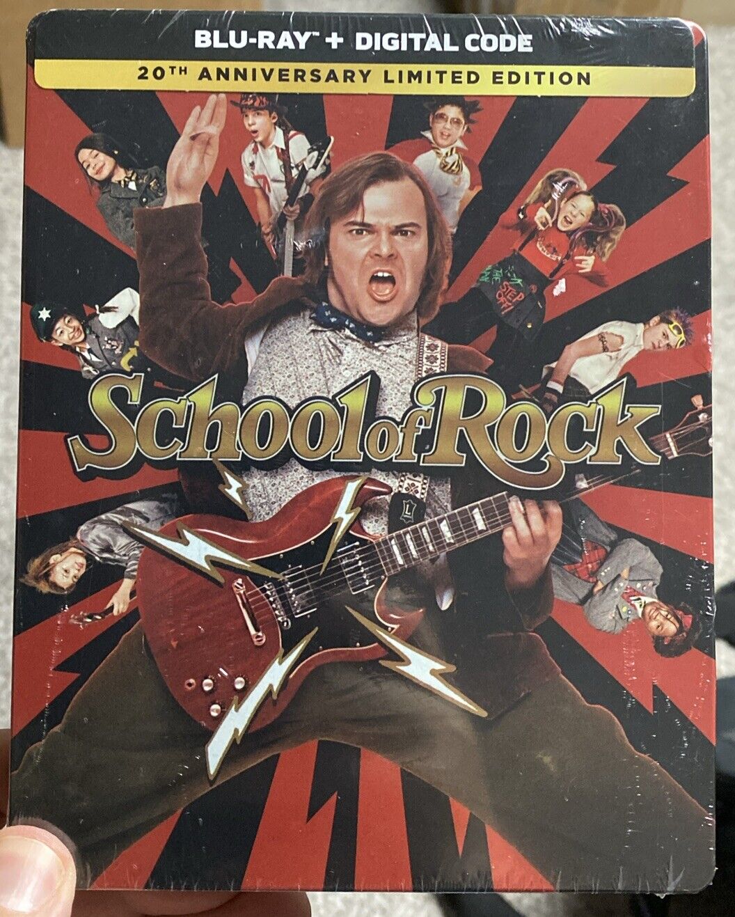 School of Rock 20th Anniversary Steelbook (Blu-ray +Digital, 2003) NEW