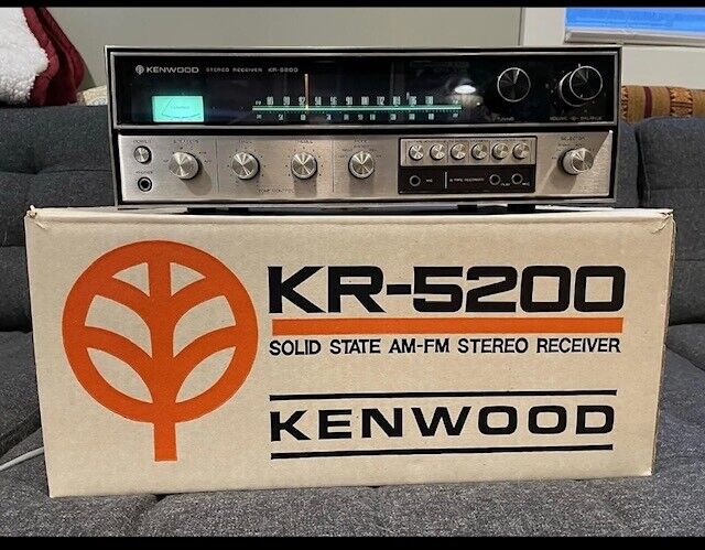 Vintage Kenwood KR-5200, 30W Stereo Receiver, 110-240V, 1972 Fully Serviced