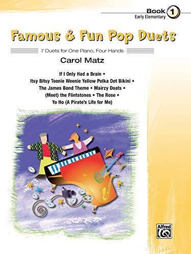 Famous  Fun Pop Duets, Bk 1: 7 Duets for One Piano, Four Hands - GOOD