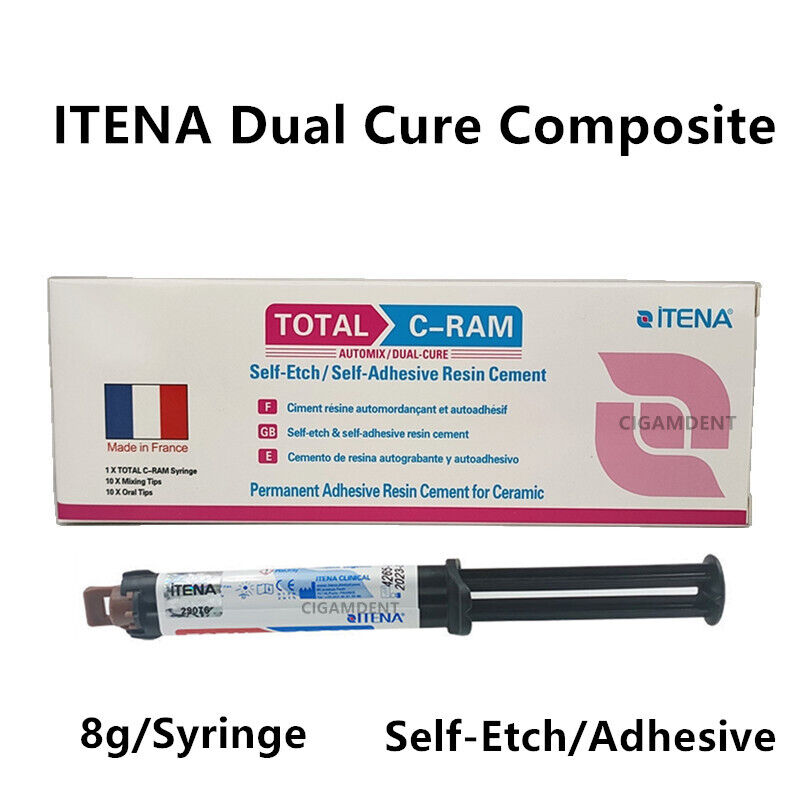 ITENA Total C-RAM Dental Resin Cement Permanent Adhesive Crown Veneer Self-Etch