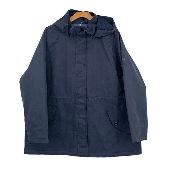 Barbour Coat Jacket Womens 2X Collywell Waterproof Navy Hooded