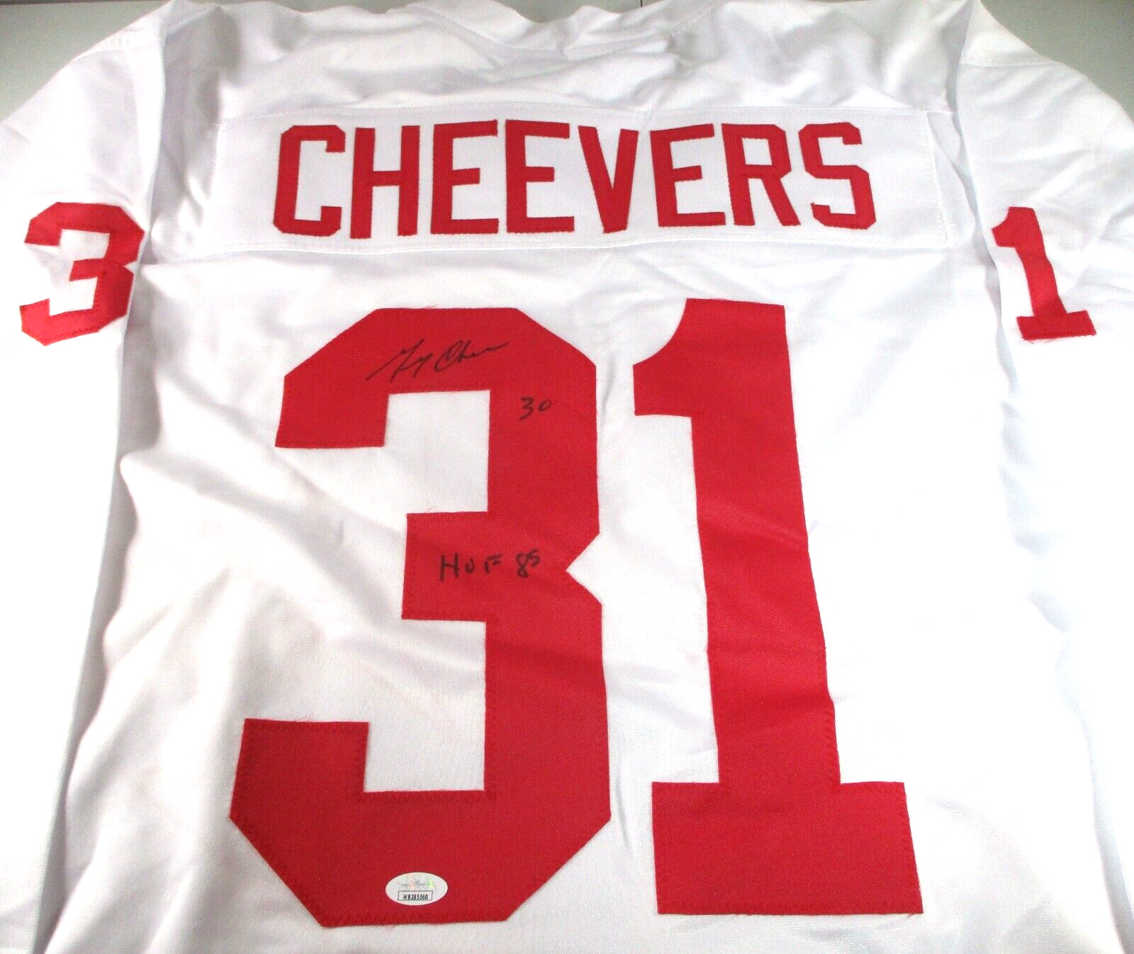 Gerry Cheevers / Autographed Team Canada White Custom Hockey Jersey / JSA