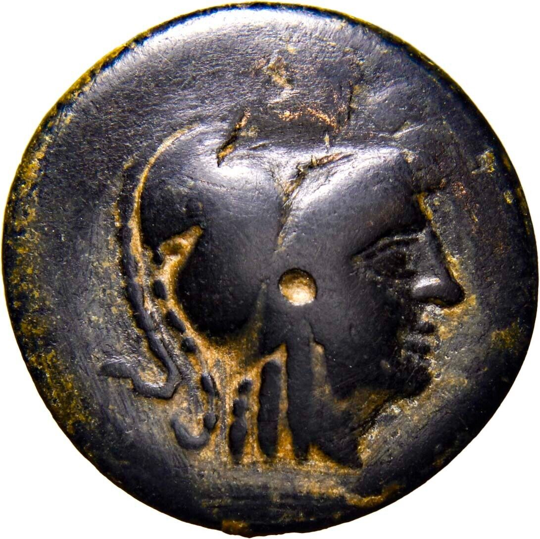 VERY NICE Rare NABATAEA. Anonymous issues Overstruck Ptolemaic Greek Coin wCOA