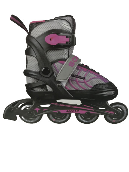 Schwinn Girl\'s Adjustable Inline Skate Size 1 to 4 Black/Pink