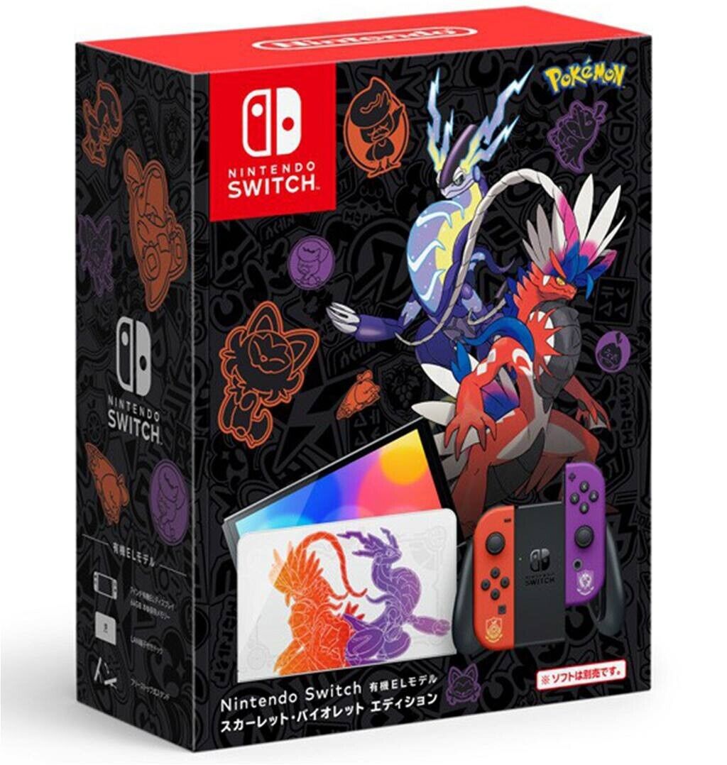 NEW Nintendo Switch OLED Pokemon Scarlet & Violet - Limited Edition + Wow Decal