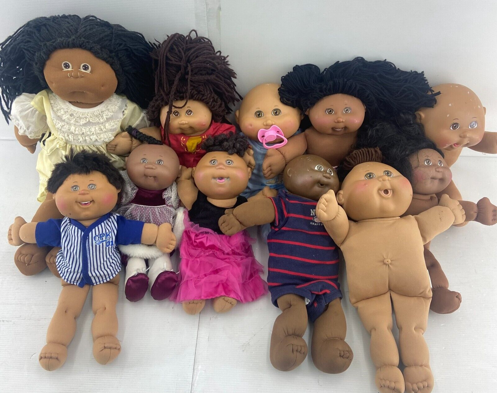 VTG & Modern Mixed LOT of 11 Cabbage Patch Kid CPK Black Brown Ethnic Baby Dolls