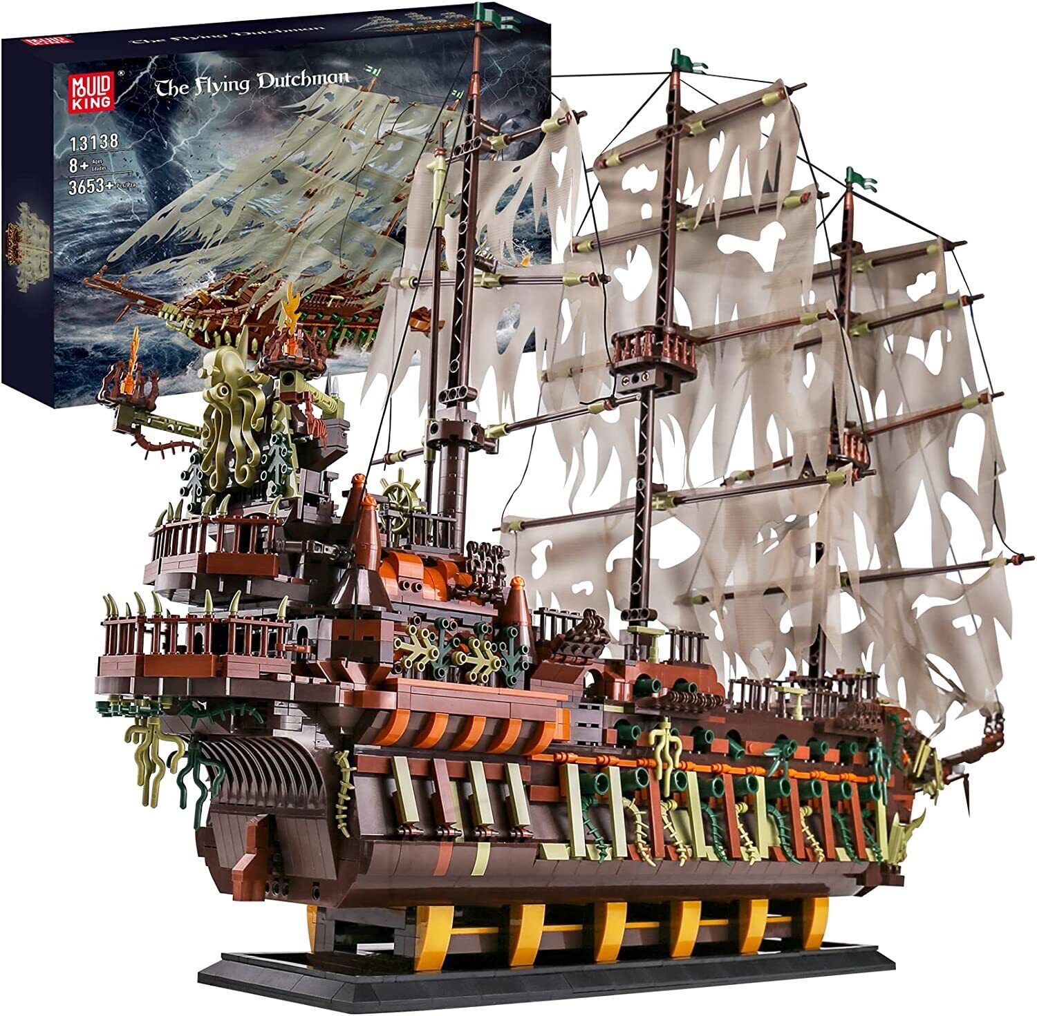Mould King 13138 Flying Dutchman Ship Caribbean Pirate Building Block Toy MOC