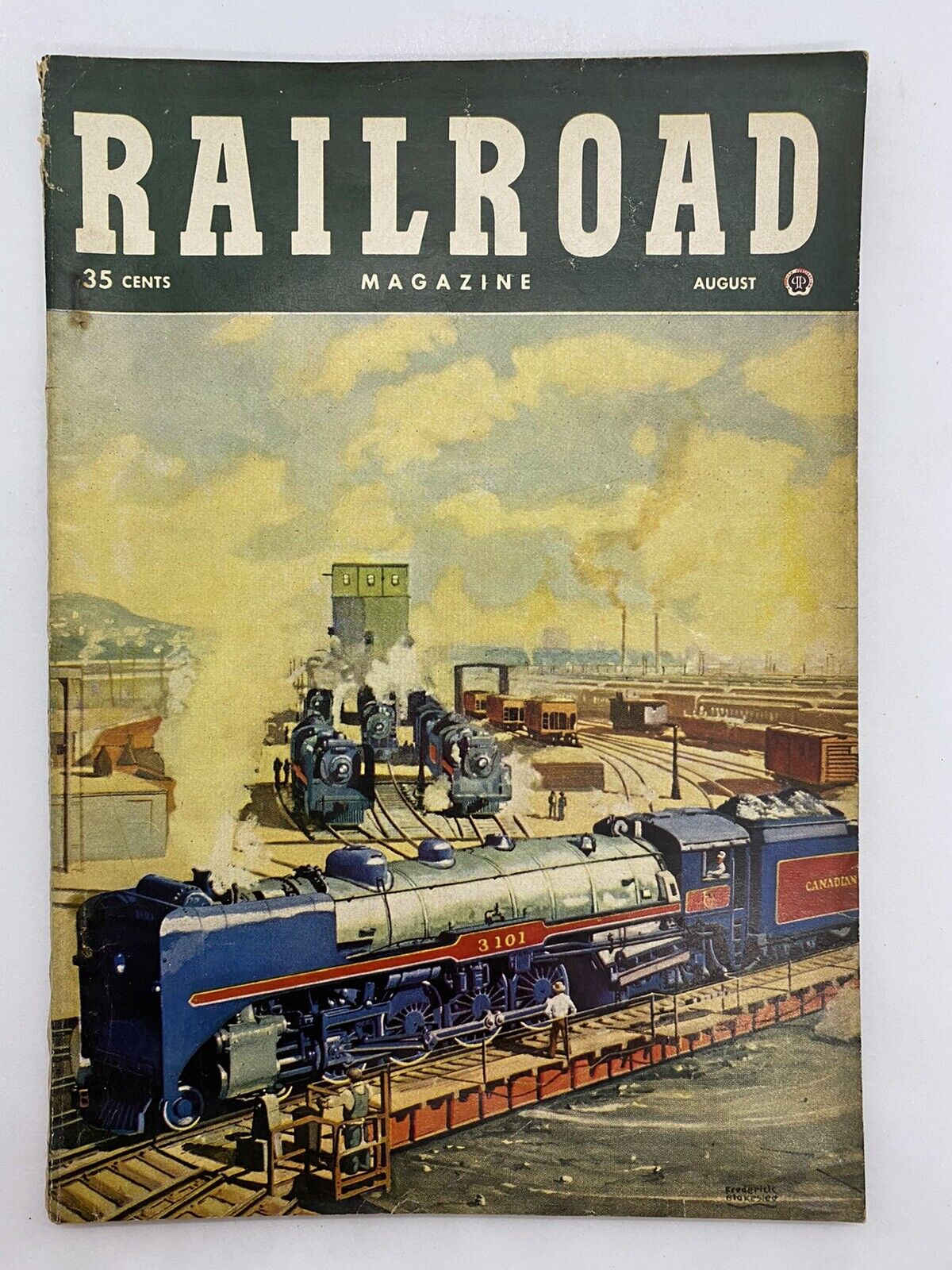 Vintage Aug. 1950 Railroad Magazines, MONTHLY ISSUE, Rare.