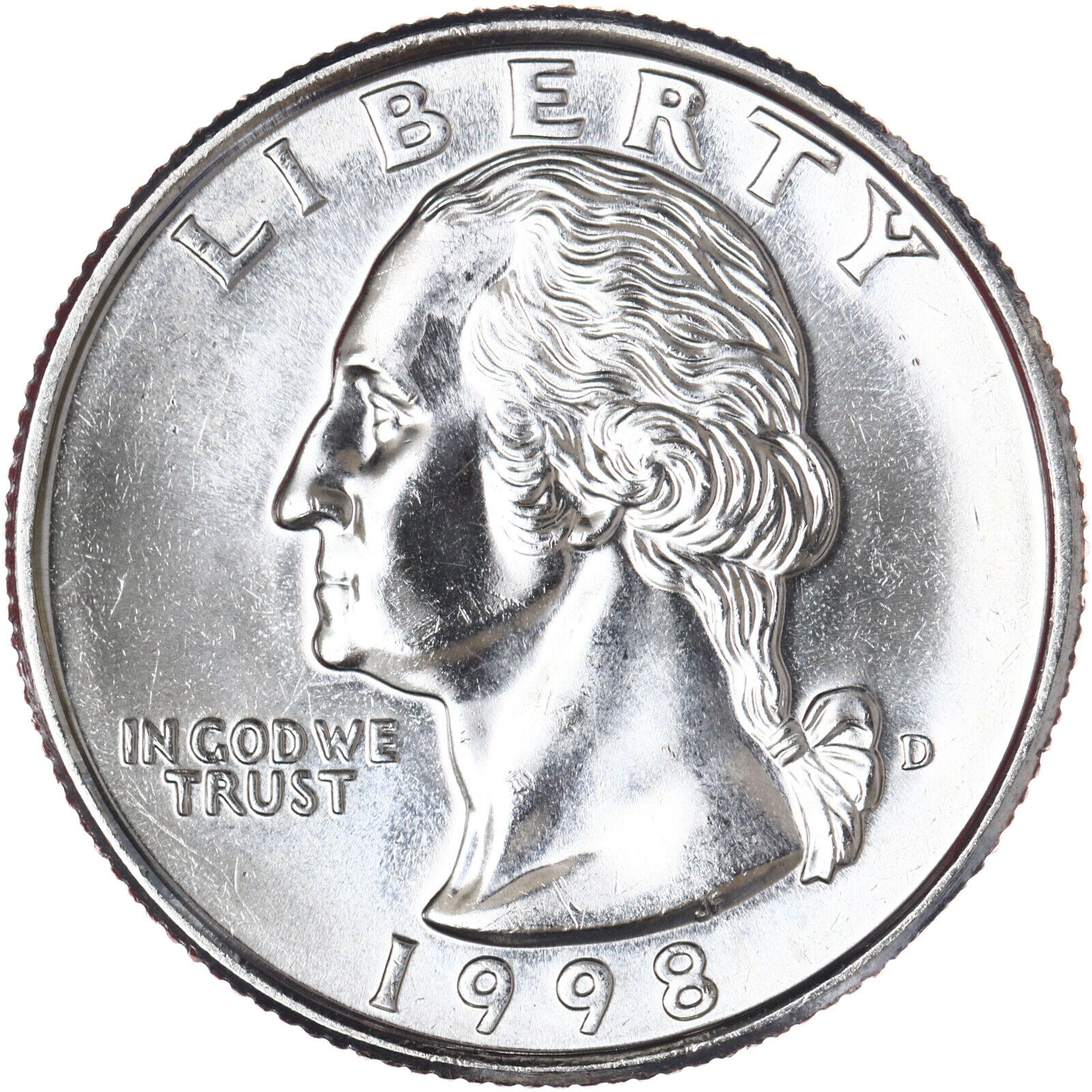1998 D Washington Quarter Gem BU US Coin See Pics S813
