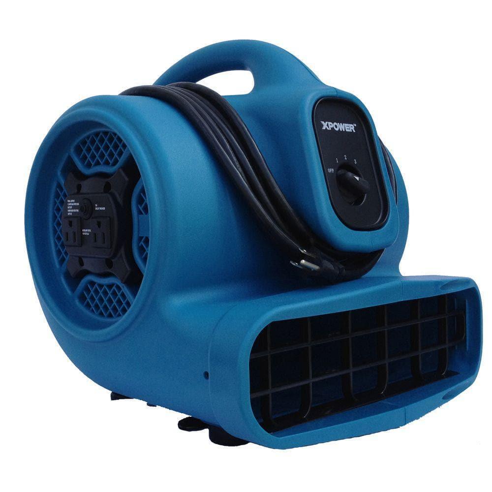 XPOWER Indoor Blower Fan 1/4 HP High Velocity Air Mover 3 Speeds W/ Daisy Chain