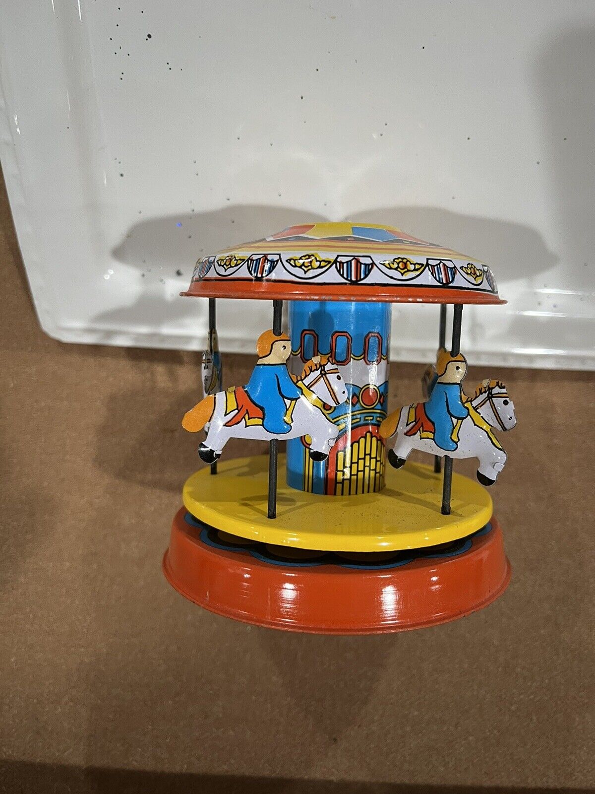 Vintage Tin MS271 Lever Action Carnival Carousel