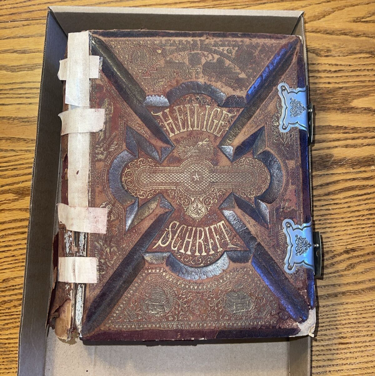 Antique Heilige Schrift German Bible Ornate 1800\'s Bible Family Bible (Vintage)