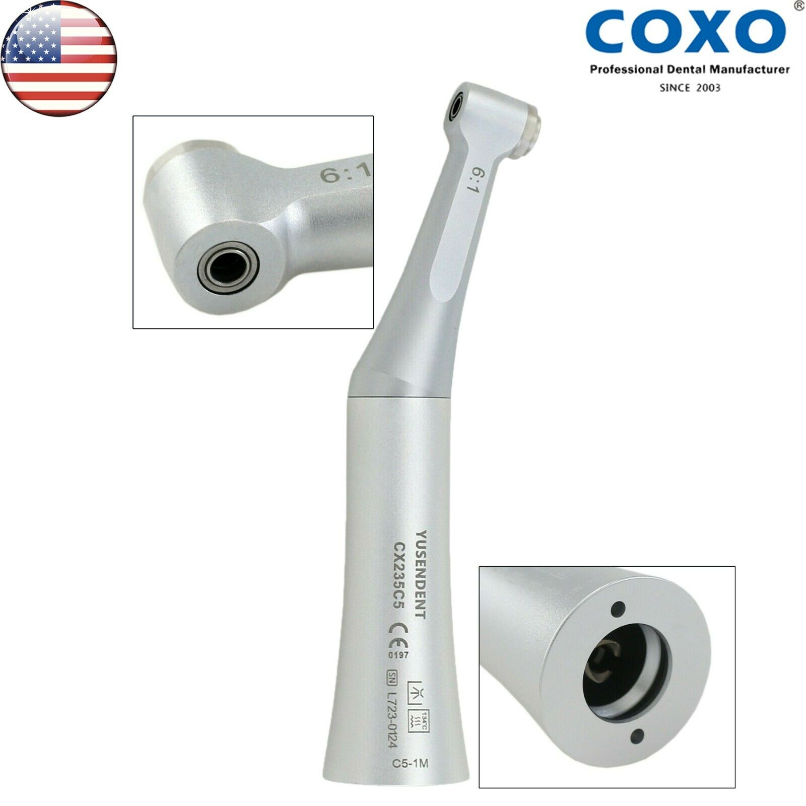US COXO Dental 6:1 Endo Handpiece Mini Contra Angle Fit DENTSPLY SIRONA VDW NSK