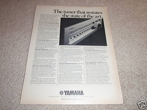 Yamaha RARE Tuner Ad from 1975,CT-7000 Best Tuner ever