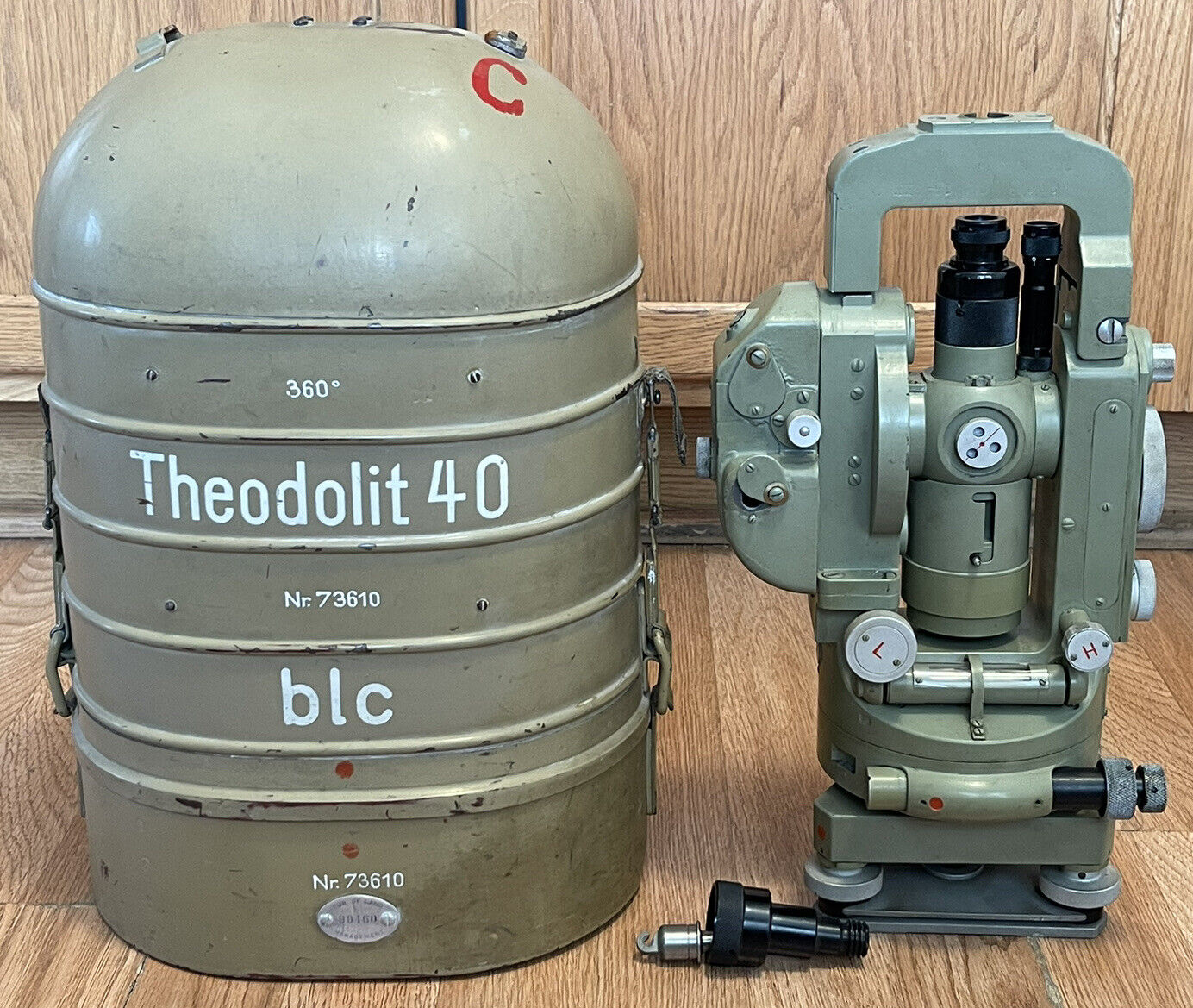 WWII Vintage German Theodolite Zeiss TH 40 BLC 360 Directional Surveying