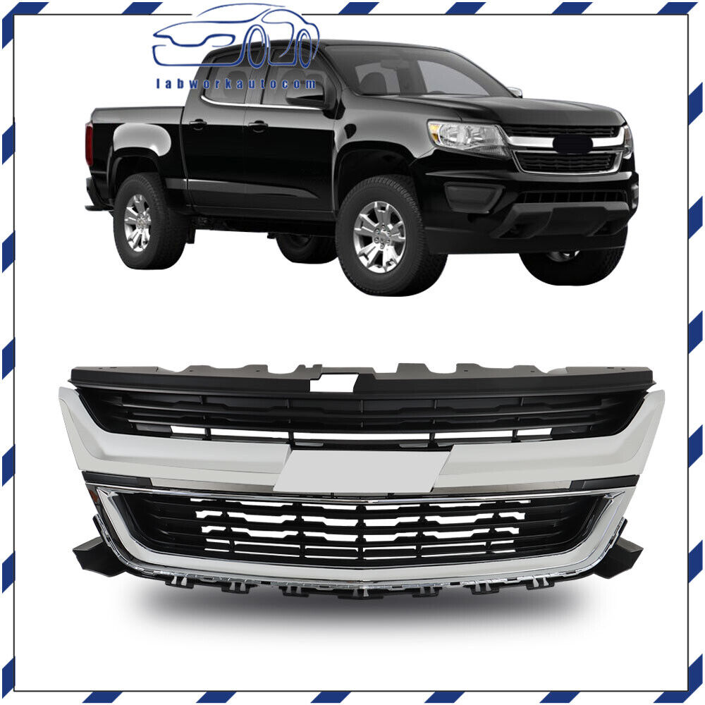 For 2015-2020 Chevrolet Colorado Front Upper Grille 84408363 W/Chrome Trim