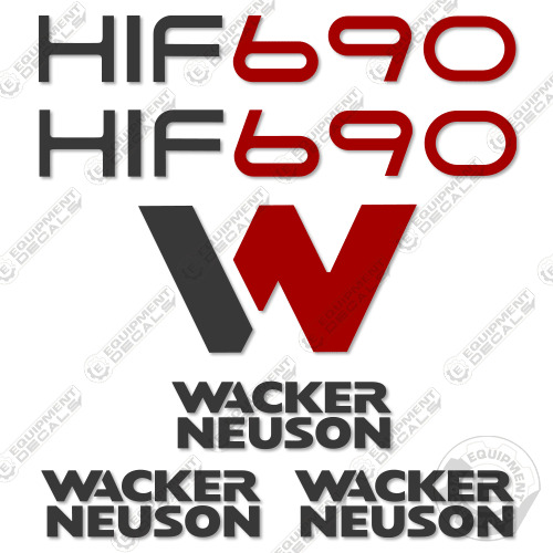 Fits Wacker Neuson HIF690 Decal Kit Flameless Heater - 7 YEAR OUTDOOR 3M VINYL