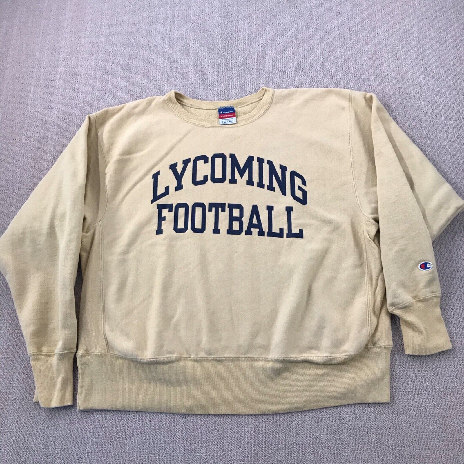 Vintage Lycoming College Sweatshirt Men\'s XL Champion Reverse Weave Football