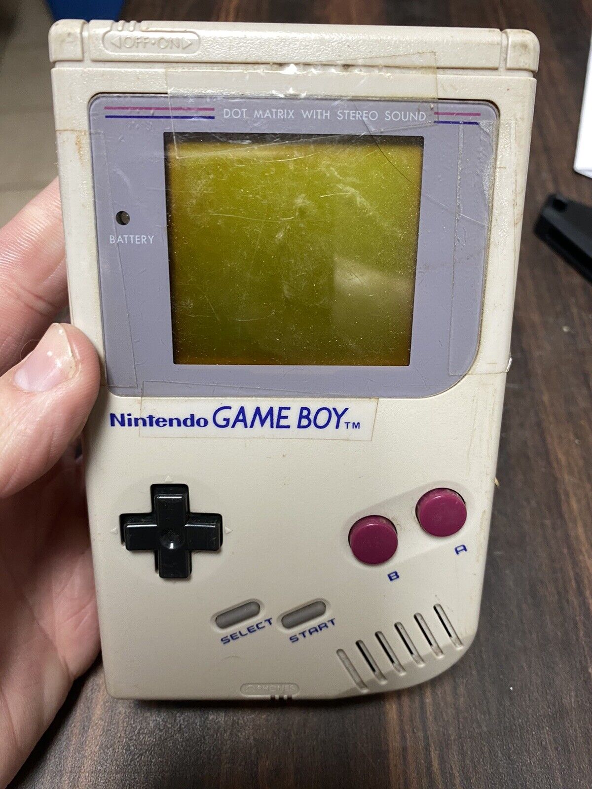 Original Nintendo GameBoy Handheld Console SOLD AS IS-FOR PARTS  NO POWER