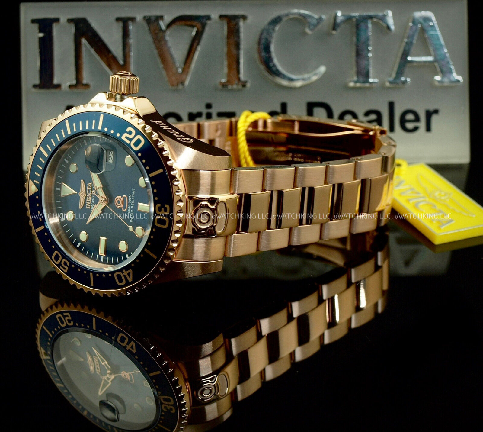 NEW Invicta Men\'s 47MM Grand Diver AUTOMATIC NH35 BLUE Dial S.S Bracelet Watch
