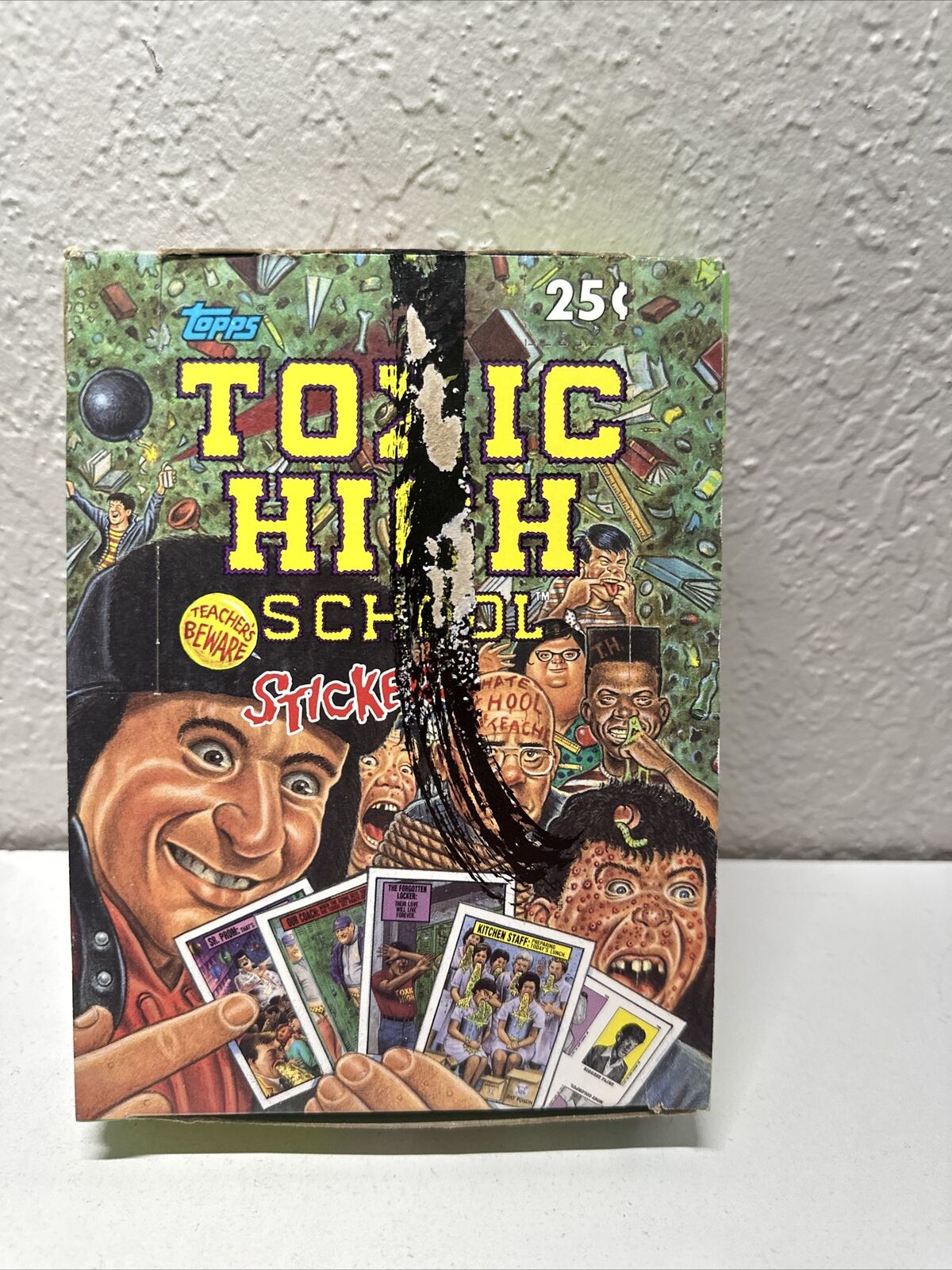 Vintage Toxic High School Sticker Card Box 48 SEALED Packs Topps 1991- NEW