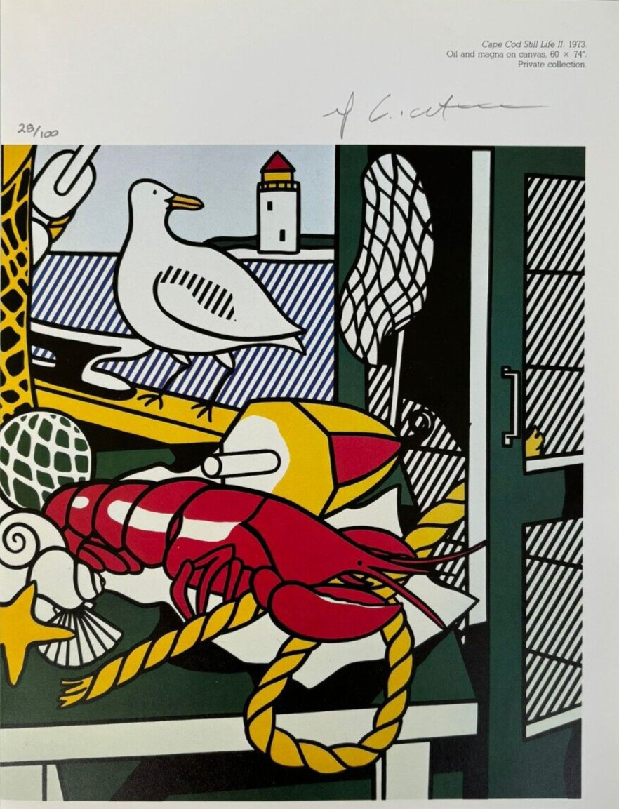 Roy Lichtenstein, Orig.°* Hand-signed Lithograph with COA & Appraisal of $3,500: