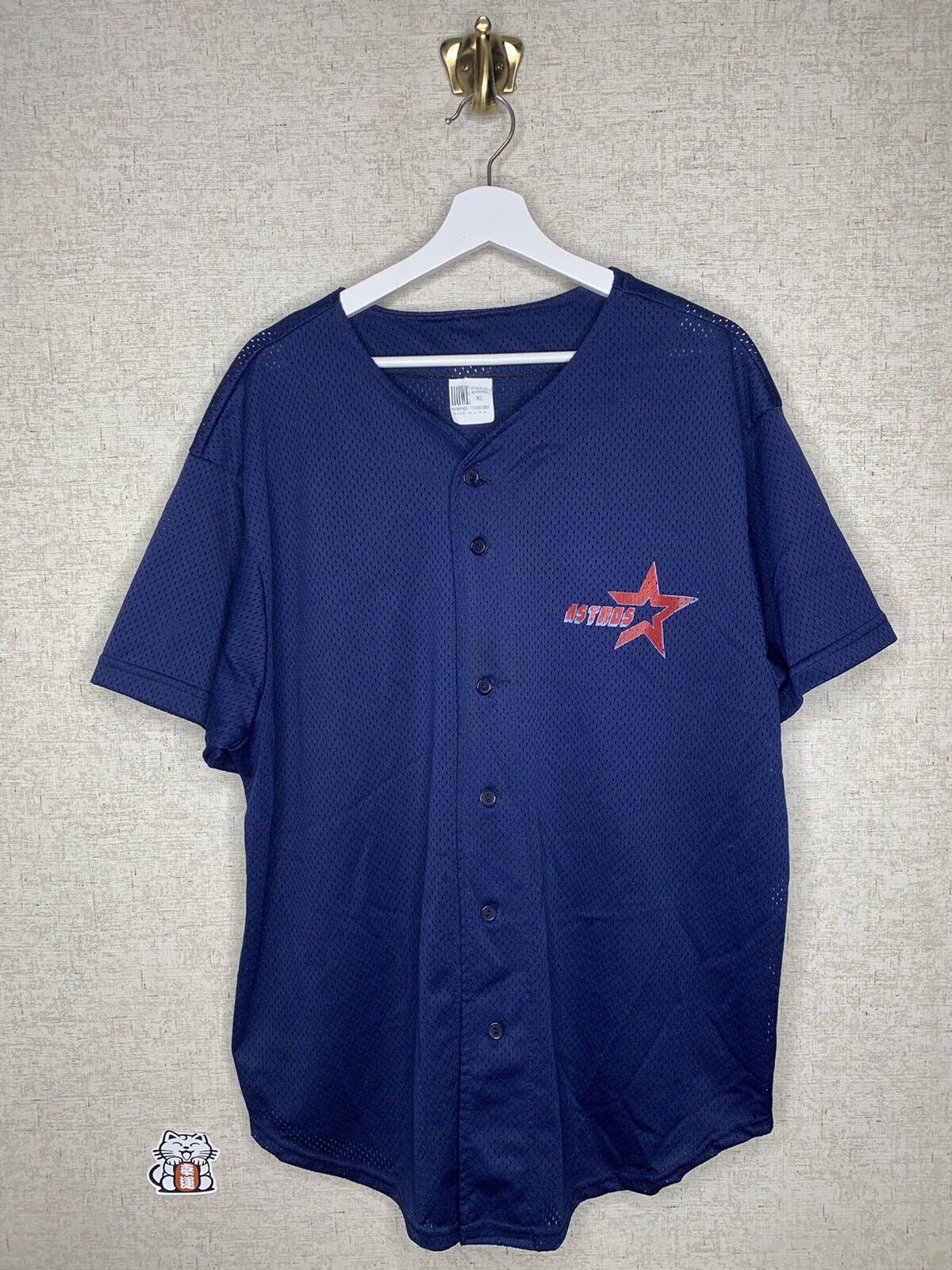 Vintage Howe Athletic Apparel Size XL Houston Astros #6 Jersey Shirt USA Blue