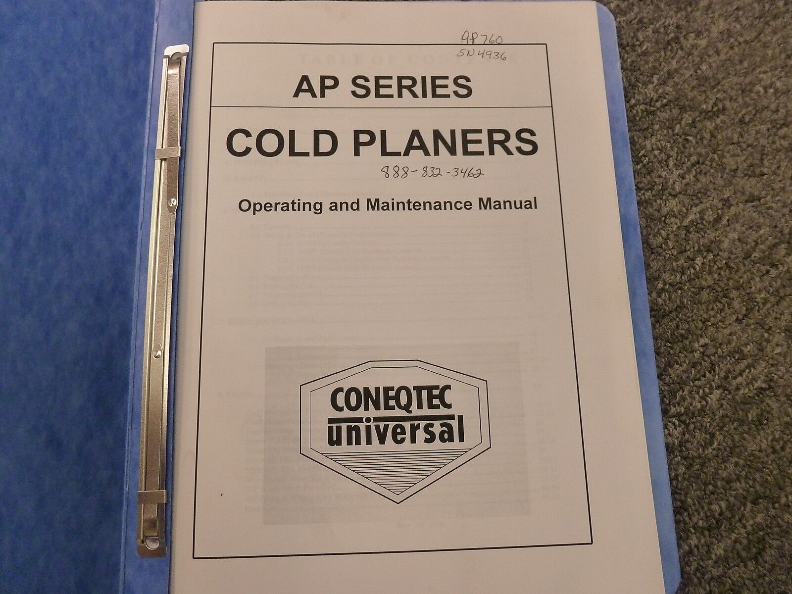 Coneqtec AP300 AP400 AP450 AP600 AP760 AP800 AP1000 III Planer Operator Manual
