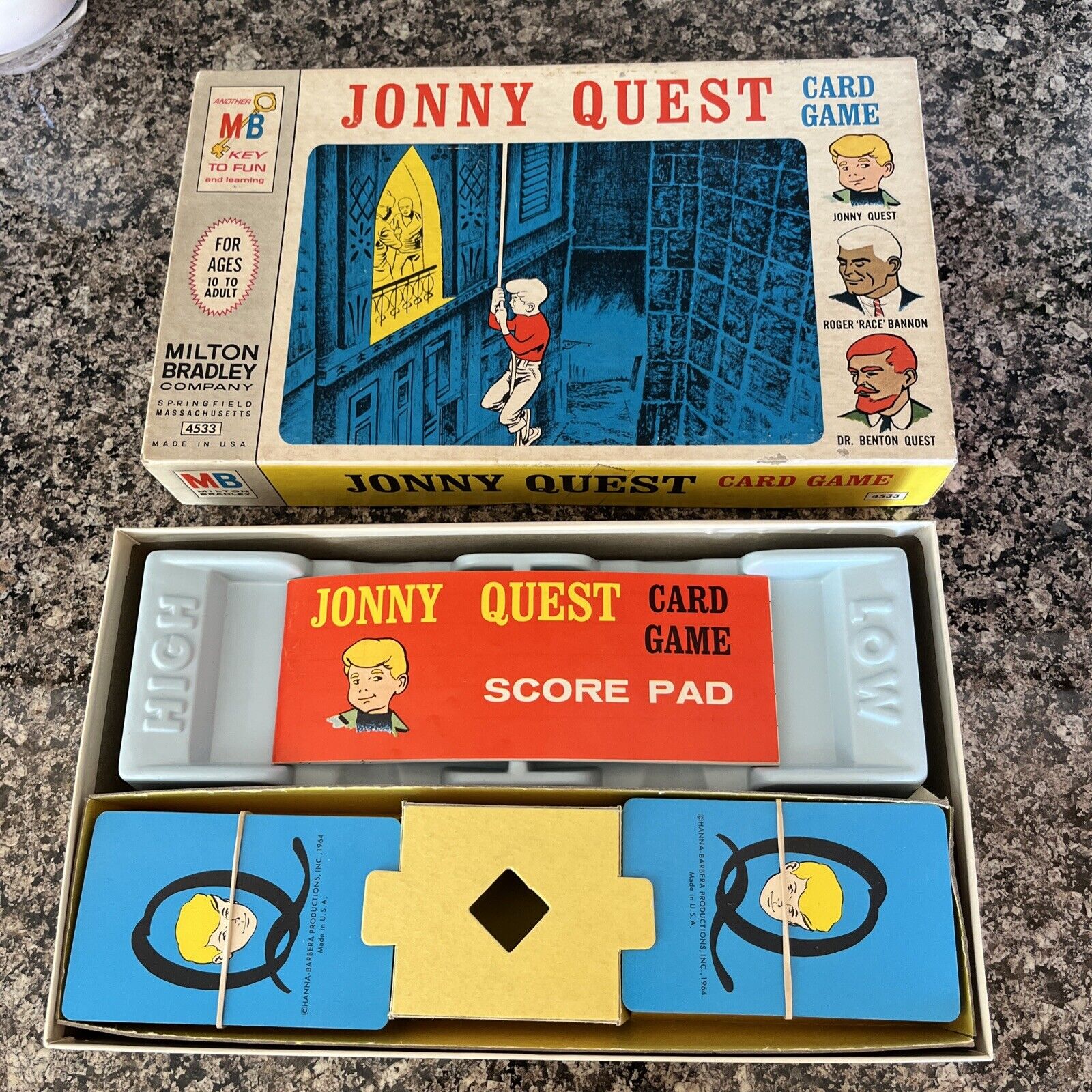 RARE 1964 Milton Bradley HANNA-BARBERA JONNY QUEST CARD GAME Higher End Complete
