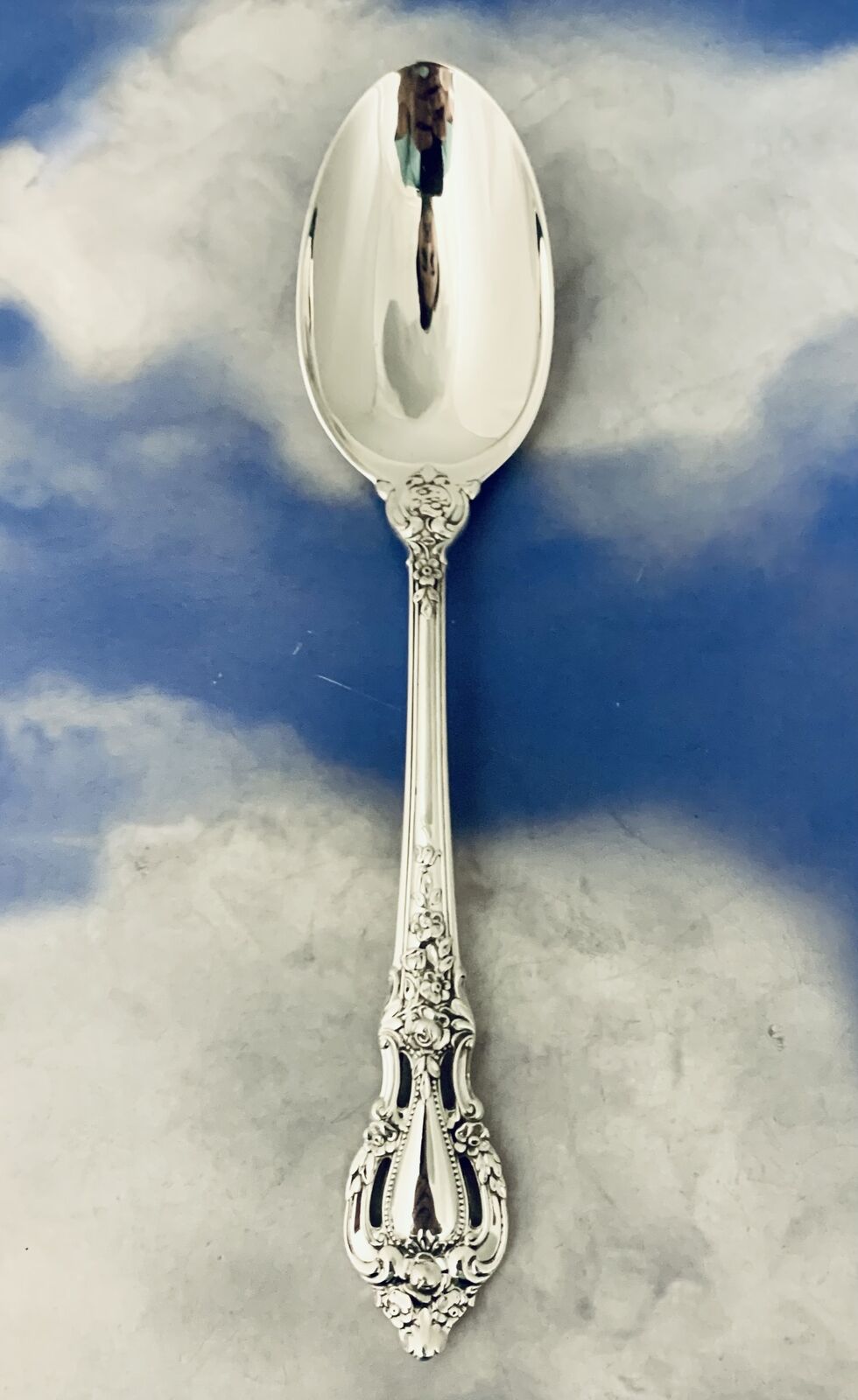  ELOQUENCE BY LUNT  925 STERLING SILVER SERVING SPOON  HIGH GRADE 8-1/2
