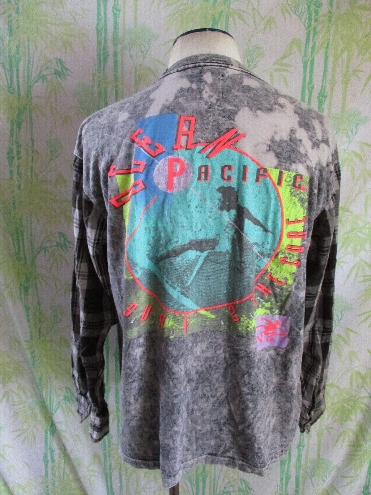 Furst of Kind OP Ocean Pacific vintage grunge upcycle surfer t-shirt XL