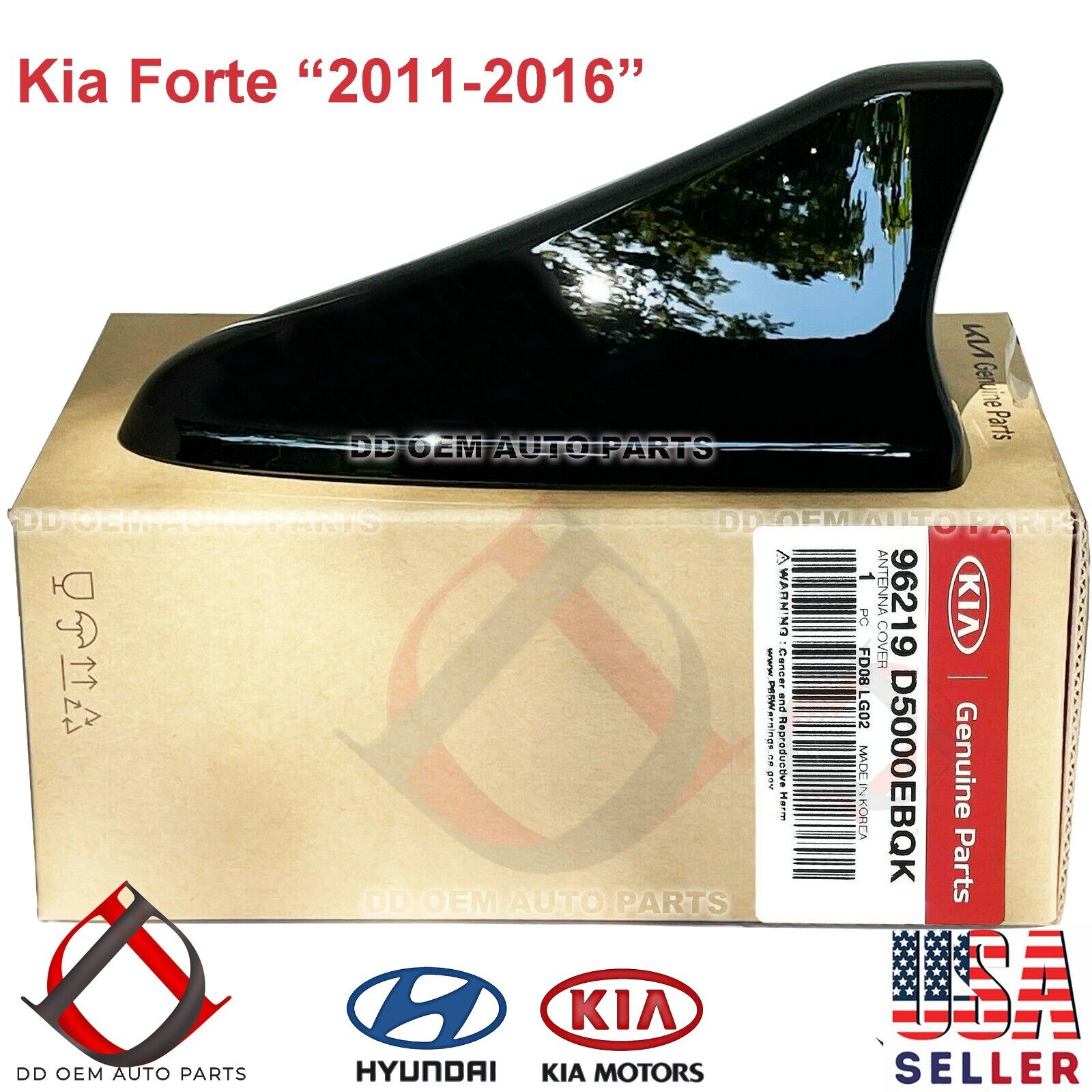 Genuine Shark Fin Roof Antenna Cover Ebony Black Code EB for KIA FORTE 2011-2016