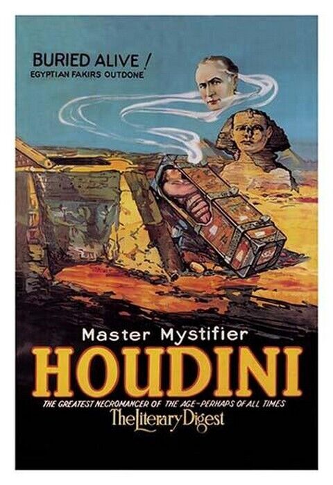The Literary Digest: Houdini Buried Alive - Egyptian Fakirs Outdone - Art Print