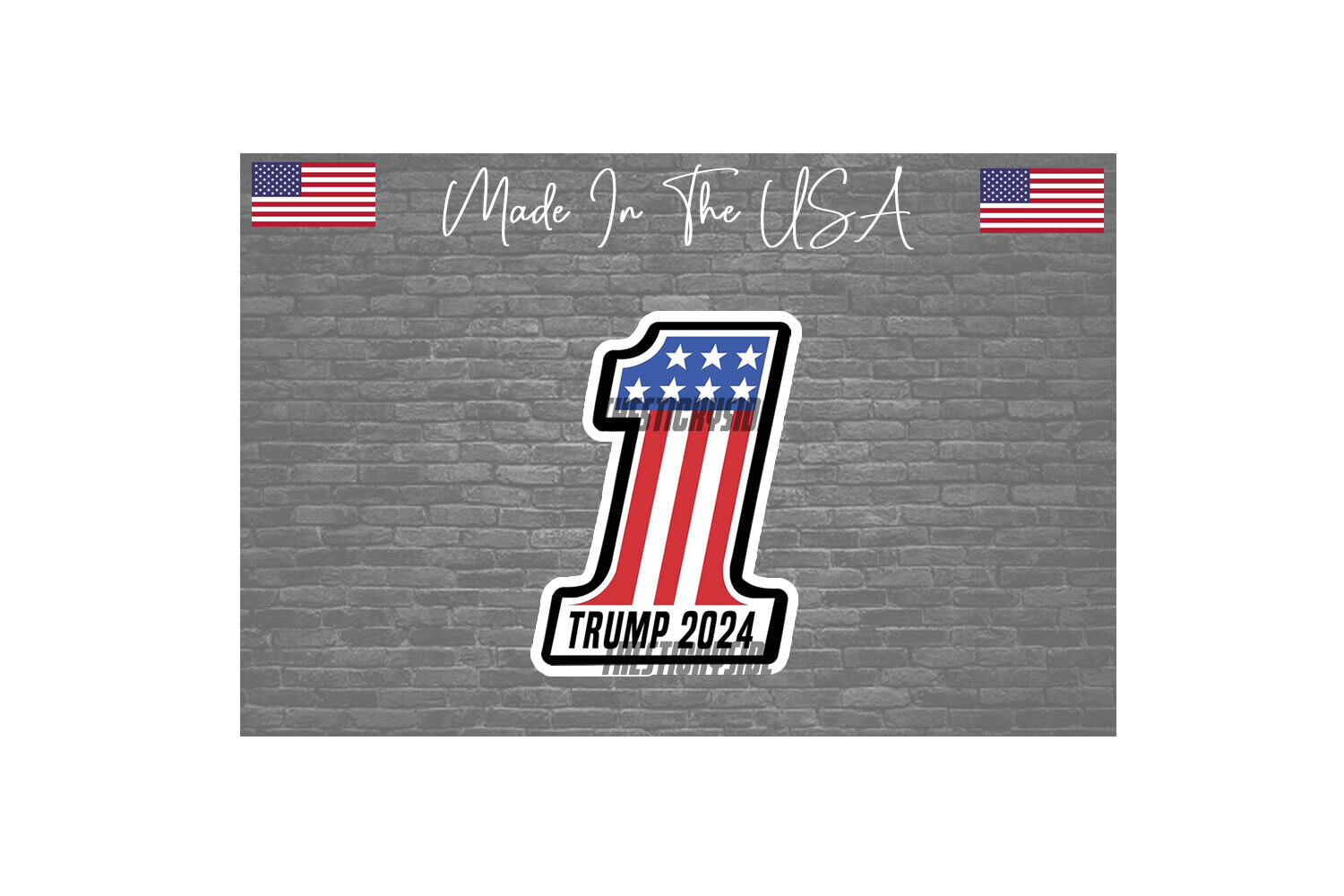 Trump 2024 Sticker Decal America First USA Flag MAGA President 4\
