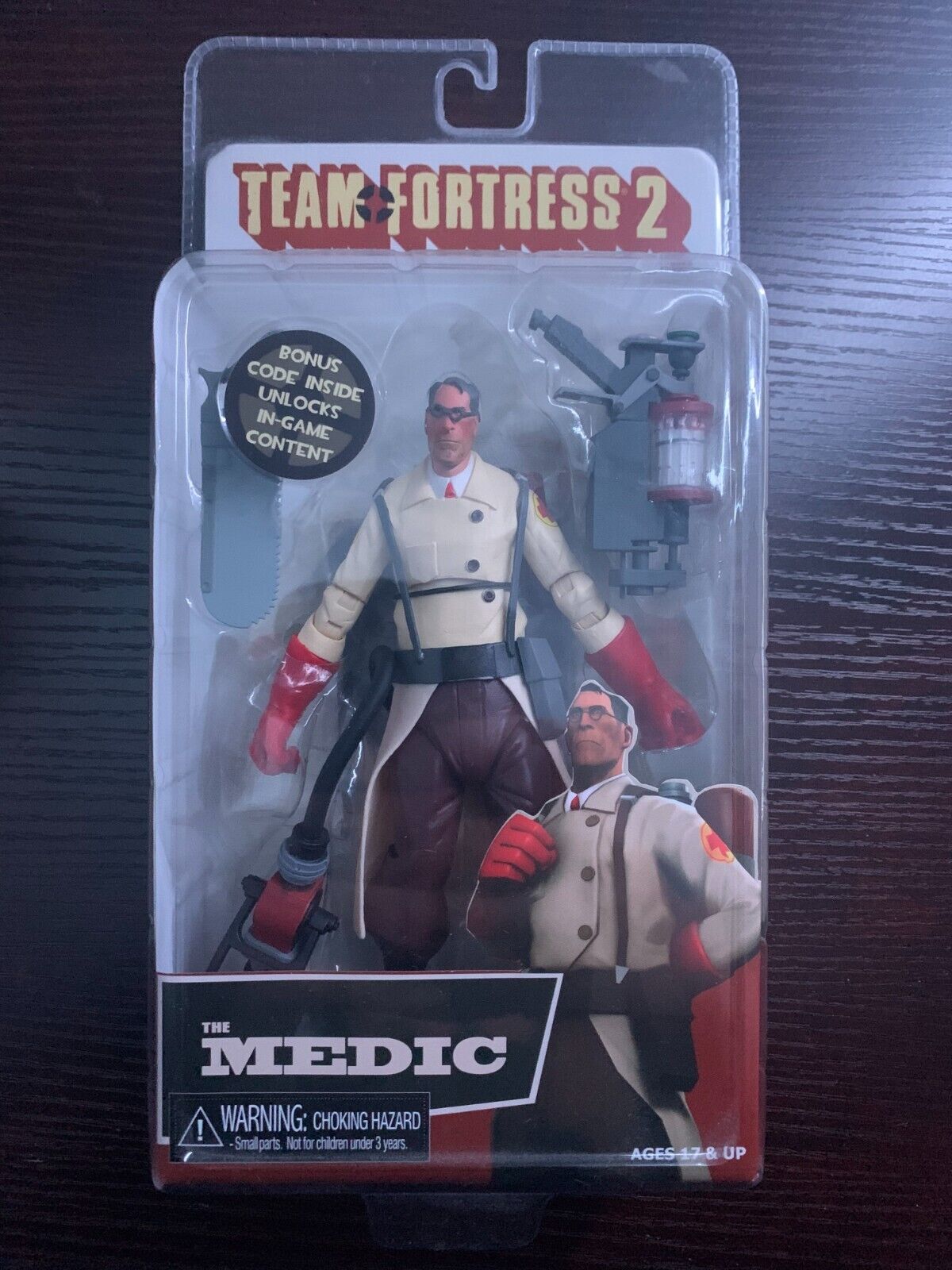 UNOPENED Neca Team Fortress 2 Red Medic figure (With Code)