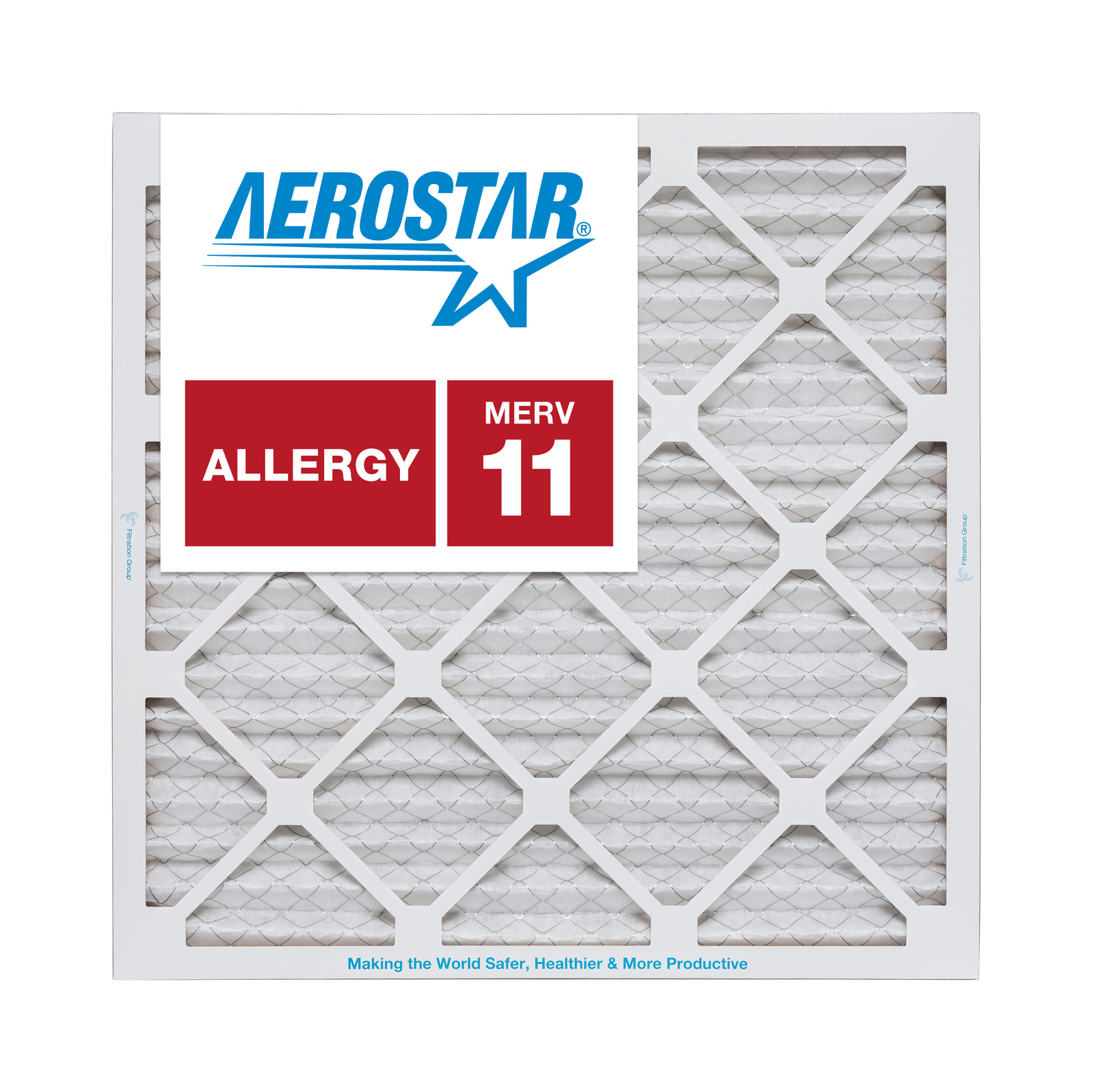 Aerostar 20x20x1 MERV 11 Furnace Air Filter, 12 Pack