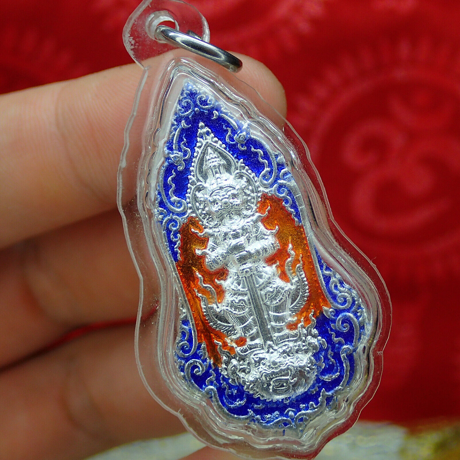 Tao Wessuwan / Giant Tao Holy Thai amulet Rare Vintage Buddhism Talisman Collect