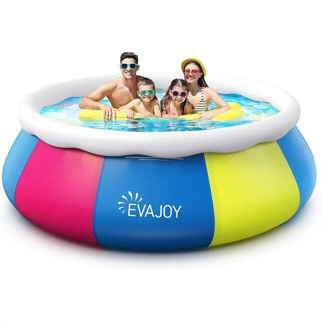EVAJOY 10FT × 30IN Easy Set Inflatable Pool with Pool Cover 